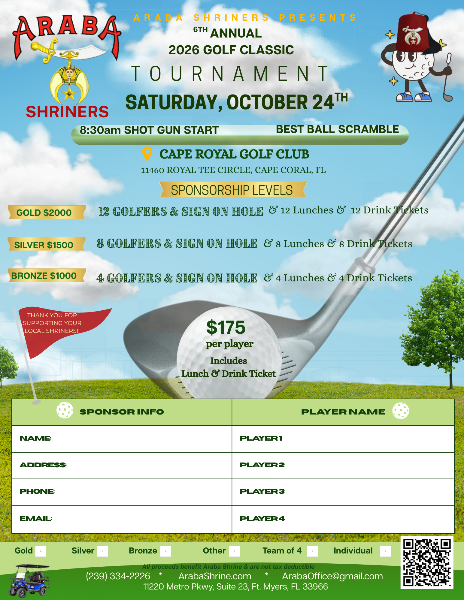 Golf Sponsorship Bronze