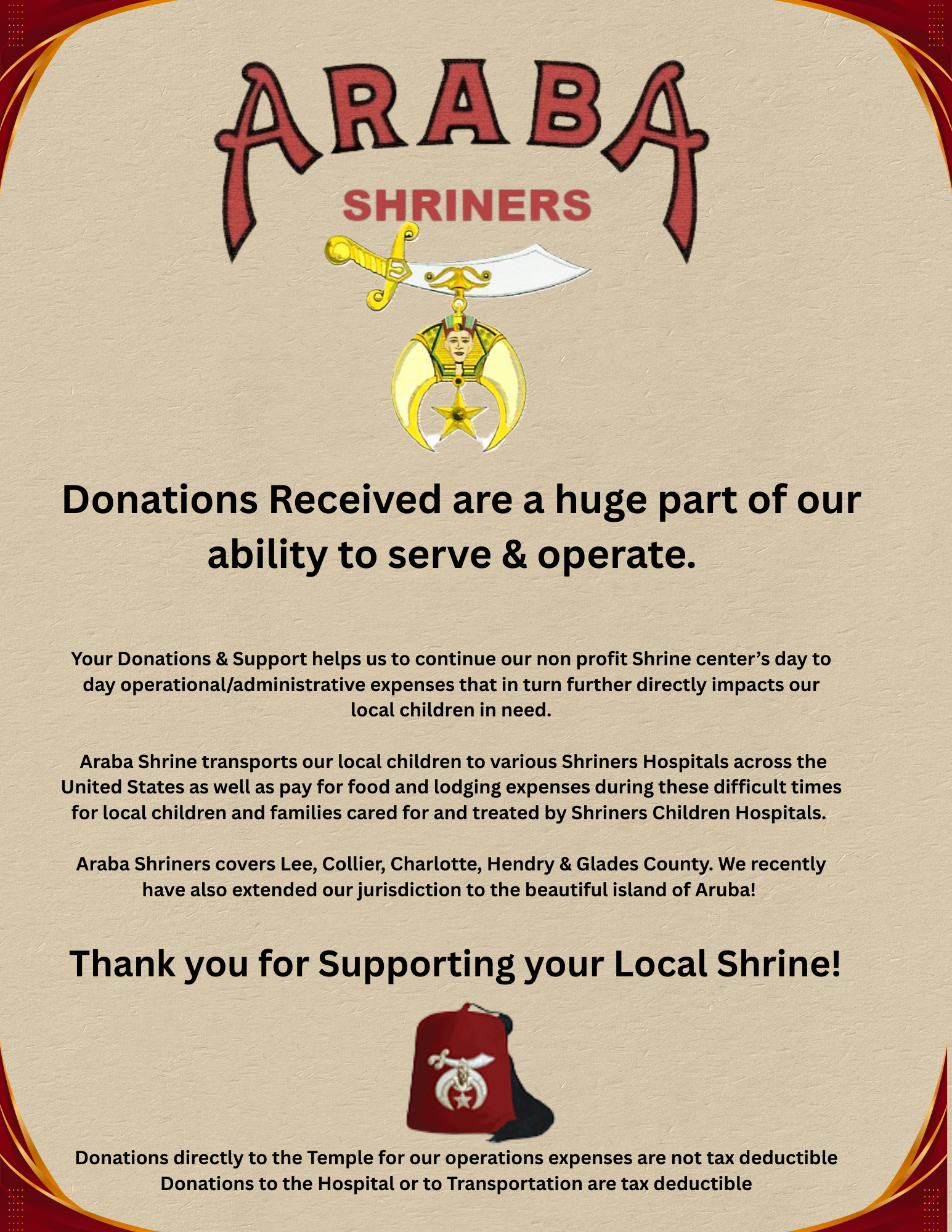 Shrine Donations 